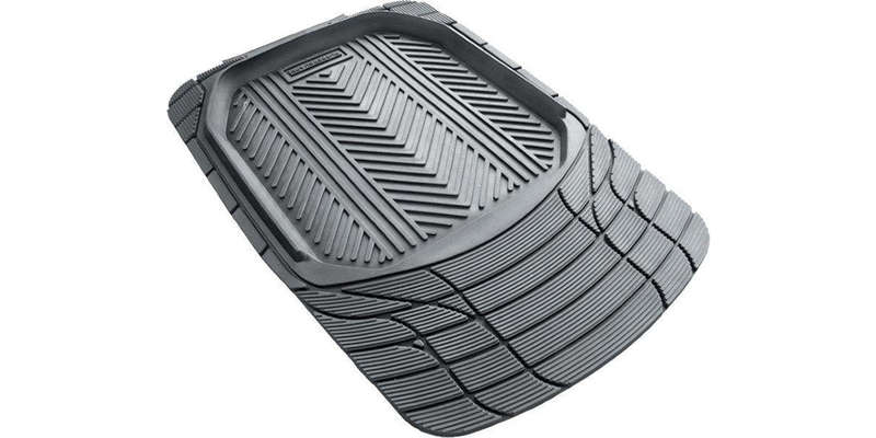 Autogear 2 Piece Rubber Mat Set (Front) - Black