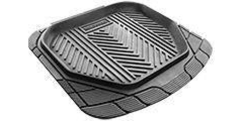 Autogear 2 Piece Rubber Mat Set (Rear) - Black