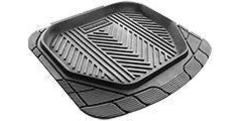 Autogear 2 Piece Rubber Mat Set (Rear) - Black