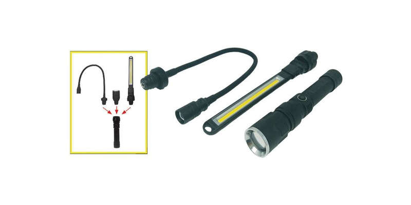 Autogear 3-In-1 Multi-Head Rechargeable Work Light Set