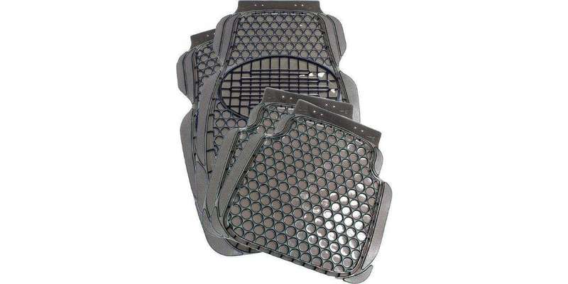 Autogear 4 Piece Transparent Mat Set - Black