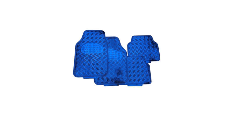 Autogear Aluminium Blue Mat Set Front And Rear 4 Piece