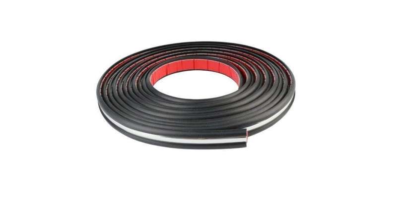 Autogear Chrome / Black Universal Auto Guard Protection Trim 50Cm