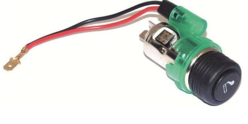Autogear Cigarette Lighter Plug With Connection Illumination Green