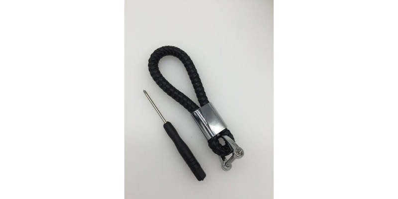 Autogear Cowhide Weave Key Rings - Keyring with screwdriver