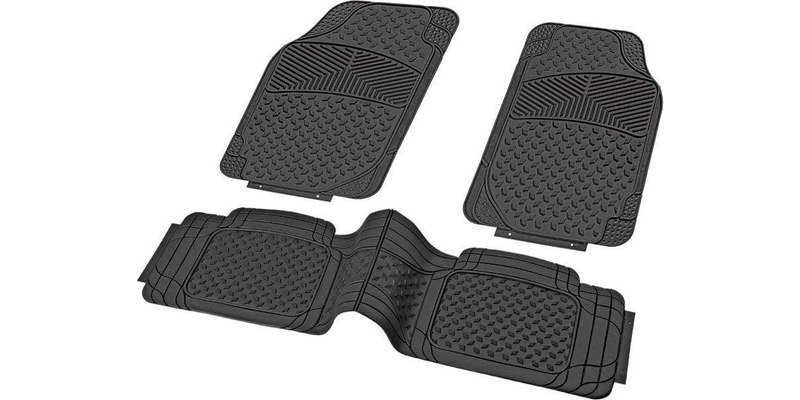 Autogear Custom Cut-To-Fit Rubber Mat Set 3Pc
