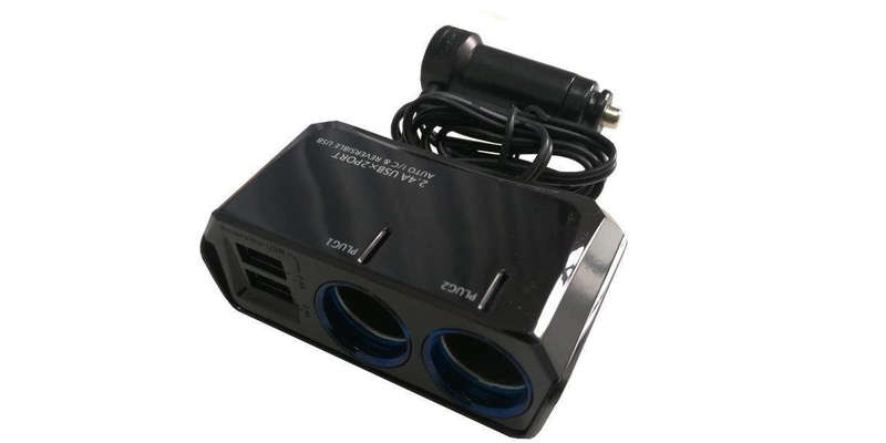 Autogear Dual Accessory Socket With 2 Reversable Usb Ports