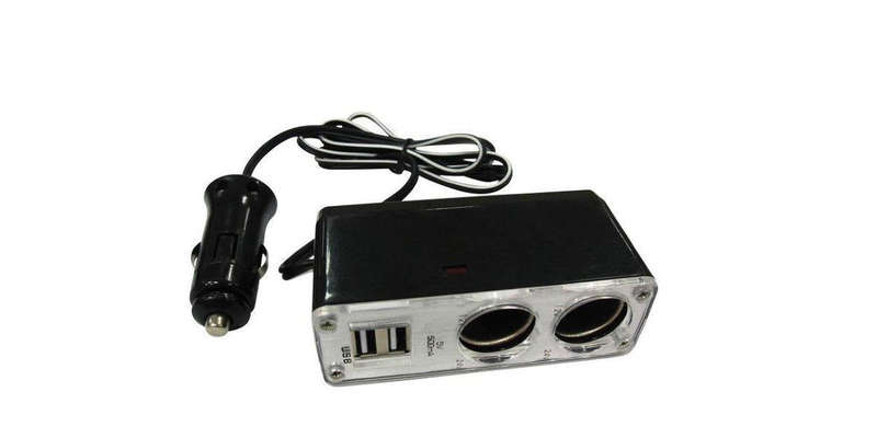Autogear Dual Accessory Socket With 2 Usb Ports