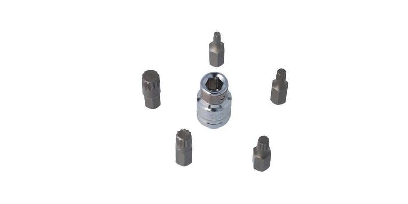 Autogear Fine Bit Set 1/2" Driver Adapter