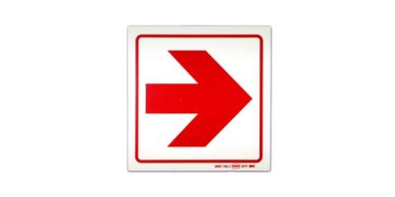 Autogear Firemate Red Arrow Sign