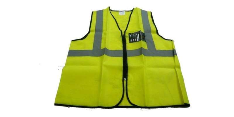 Autogear Reflective Vest With Zipper And Id Pocket