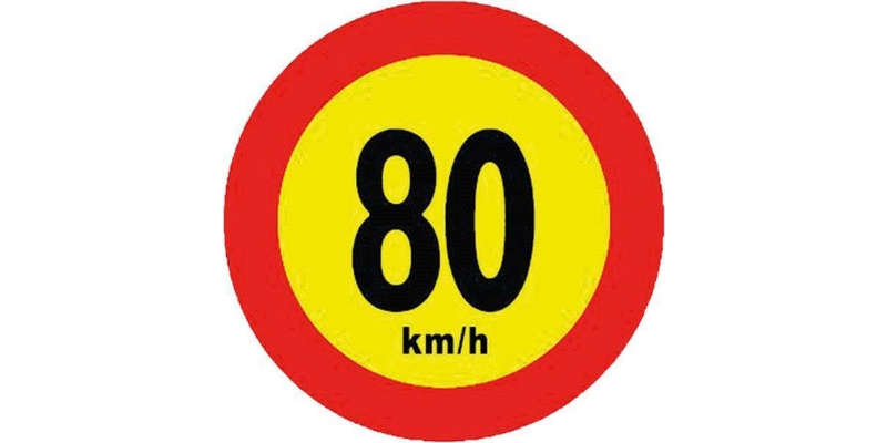 Autogear Speed Warning Sticker - 14Cm