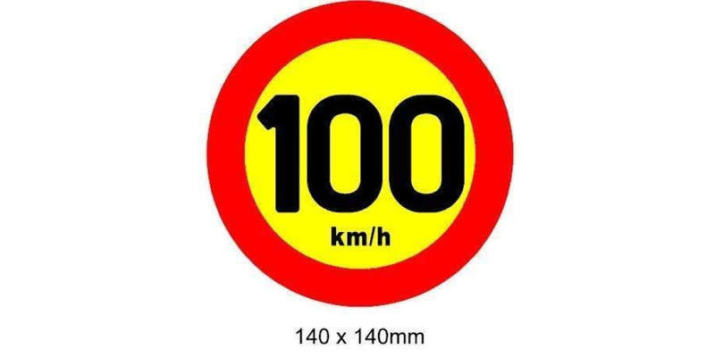 Autogear Speed Warning Sticker - 14Cm