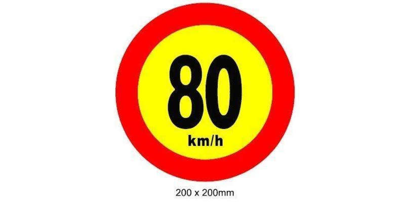 Autogear Speed Warning Sticker - 19Cm