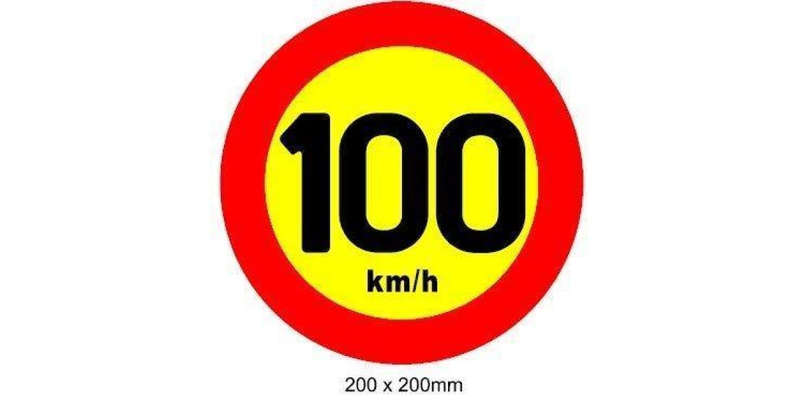Autogear Speed Warning Sticker - 19Cm