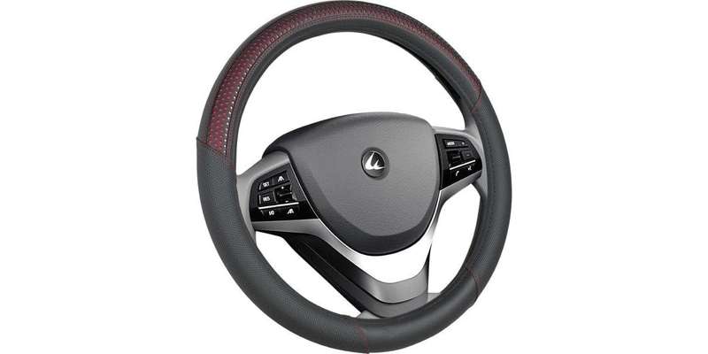Autogear Steering Wheel Cover 38Cm Black/Red