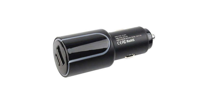Autogear Usb/Usb Type-C Car Charger With Voltmeter Display