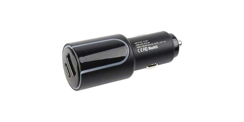Autogear Usb/Usb Type-C Car Charger With Voltmeter Display