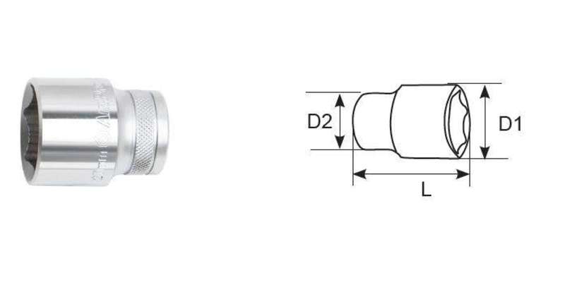 Bolt-Fit 1/2 Drive 20Mm 6 Point Socket AMPRO T52420
