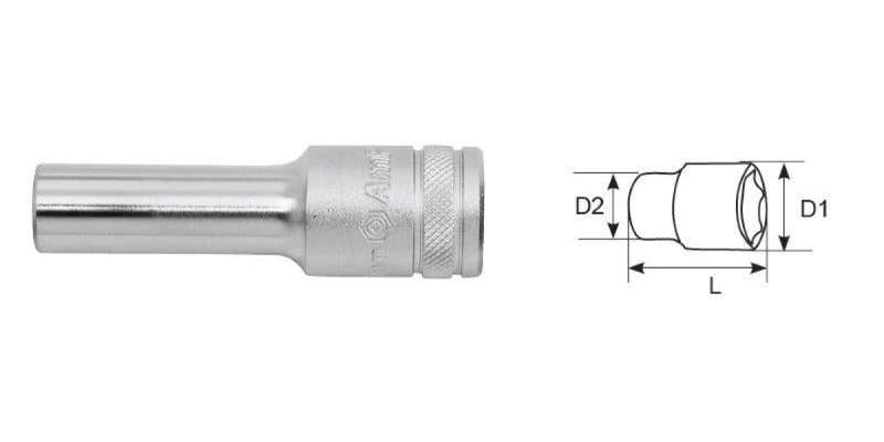 Bolt-Fit 1/2 Drive 22Mm 6 Point Deep Socket AMPRO T52452