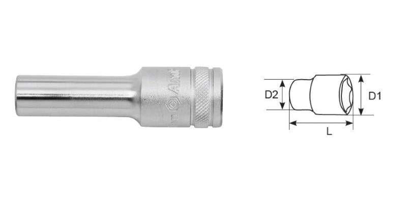 Bolt-Fit 1/2 Drive 22Mm 6 Point Deep Socket AMPRO T52452