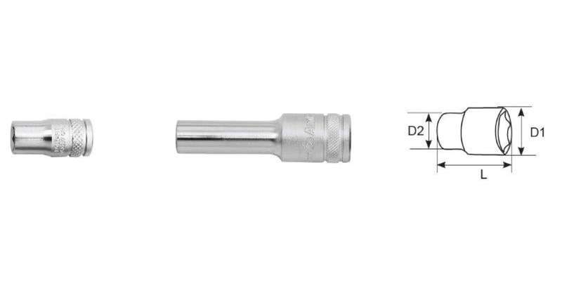 Bolt-Fit 1/4 Drive 12Mm 6 Point Deep Socket AMPRO T52232