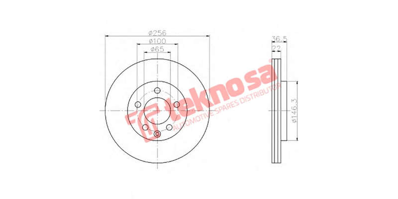Brake Disc Audi A3 Golf 1V Seat Ibiza (Front Vented)
