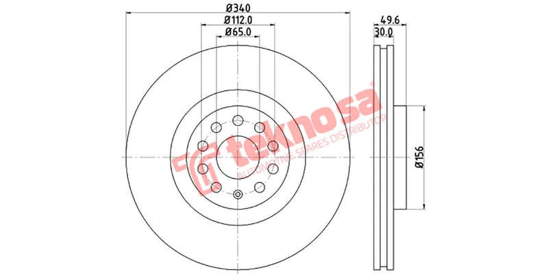 Brake Disc Audi A3 Tt Golf 7 Passat Cc (Front Vented)