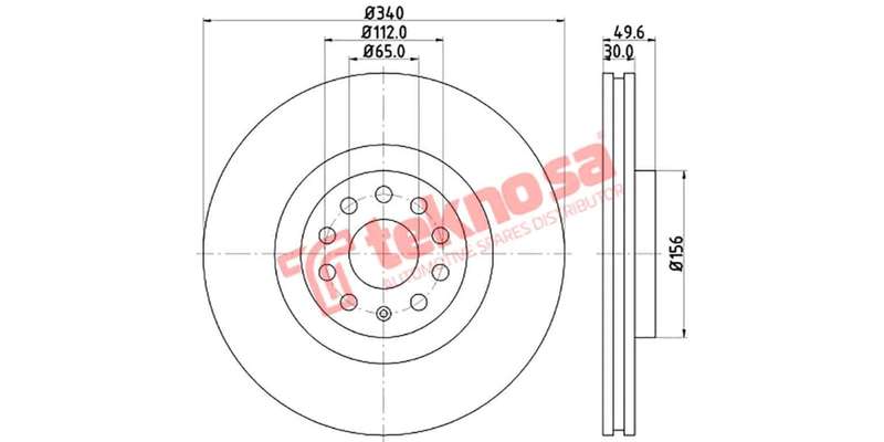Brake Disc Audi A3 Tt Golf 7 Passat Cc (Front Vented)