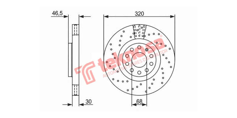 Brake Disc Audi A4 04 08 (Front Vented)