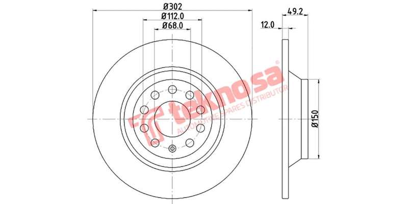 Brake Disc Audi A6 05 (Rear Solid)