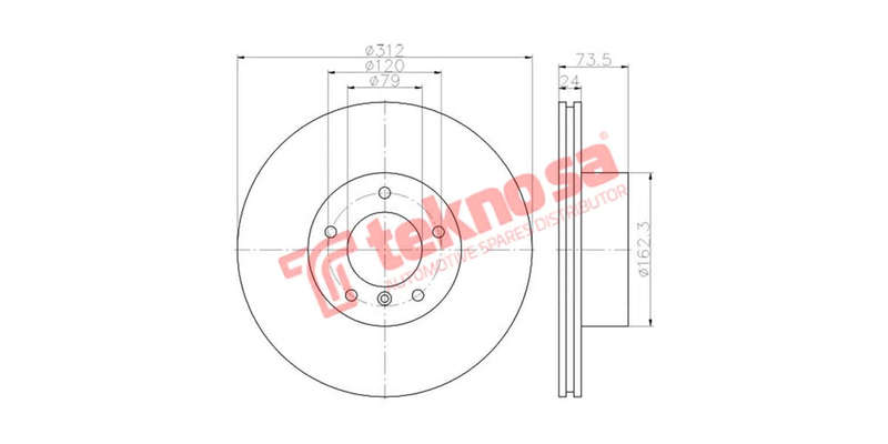 Brake Disc Bmw 1 2 3 4 X1 (Front Vented)