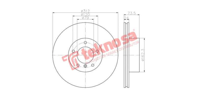Brake Disc Bmw 1 2 3 4 X1 (Front Vented)