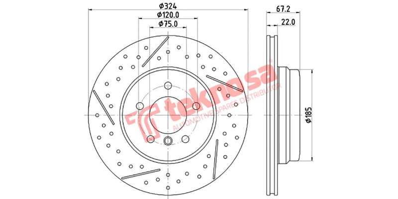 Brake Disc Bmw 1 3 Series 06 (Rear Vented)