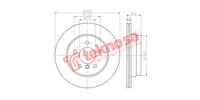 Brake Disc Bmw 130I E87 X1 1.8I 2.0D 09 (Rear Vented)