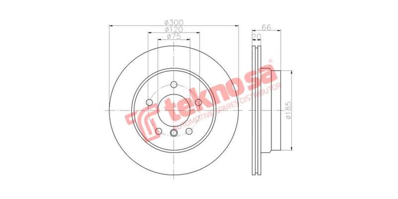 Brake Disc Bmw 130I E87 X1 1.8I 2.0D 09 (Rear Vented)