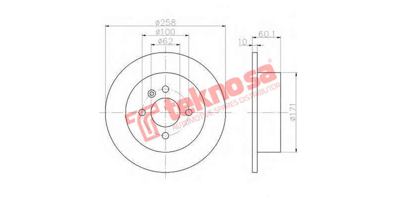 Brake Disc Bmw 3 Series (E30) 82 92 (Rear Solid)