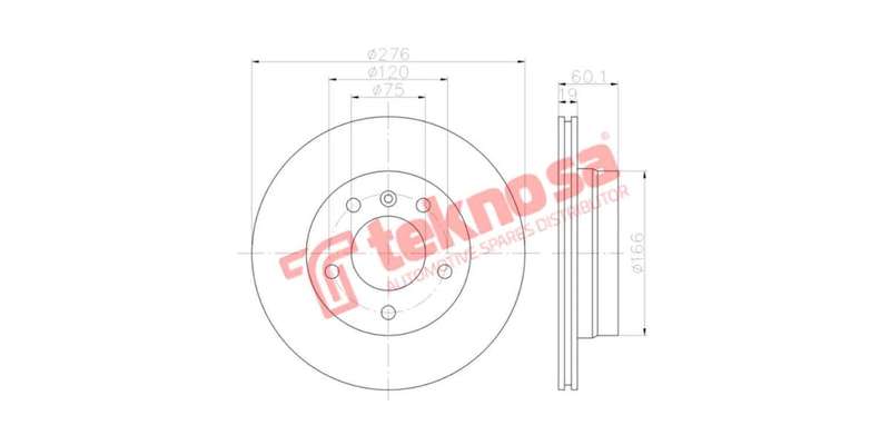 Brake Disc Bmw 328Ic 323I 318T (Rear Vented)