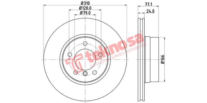 Brake Disc Bmw 5 Series 04 (Front Vented)