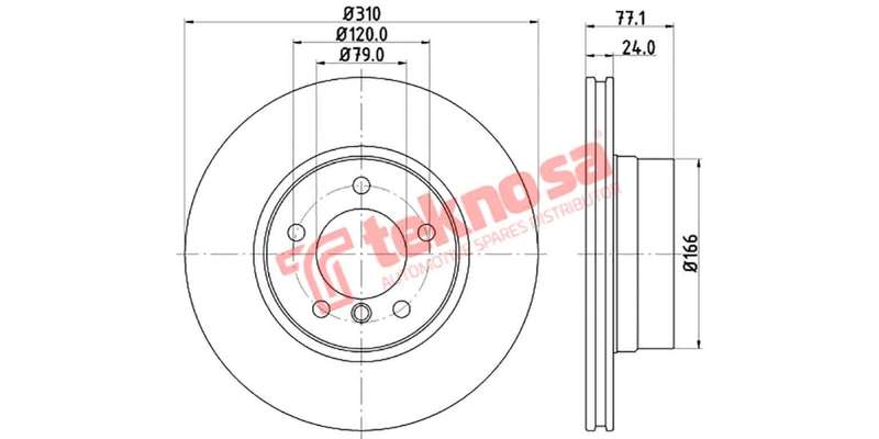 Brake Disc Bmw 5 Series 04 (Front Vented)