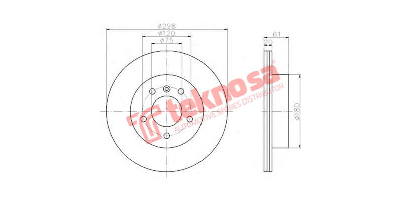 Brake Disc Bmw 528I (E39) 00 (Rear Vented)