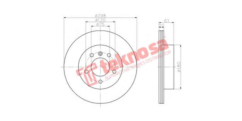 Brake Disc Bmw 528I (E39) 00 (Rear Vented)