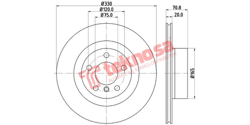 Brake Disc Bmw X3 X4 11 (Rear Vented)