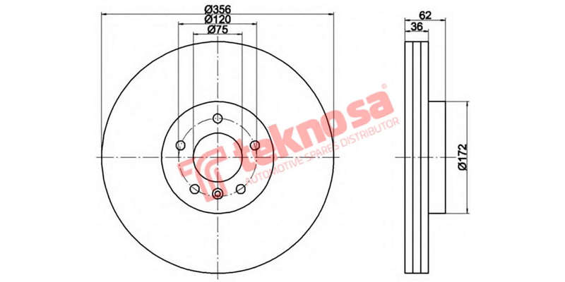 Brake Disc Bmw X5 4.6 4.8 E53 03 (Front Vented)