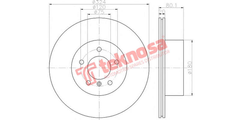 Brake Disc Bmw X5 4.6 4.8 E53 03 (Rear Solid)