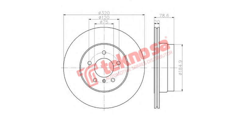 Brake Disc Bmw X5 X6 E70 E71 08 (Rear Vented)