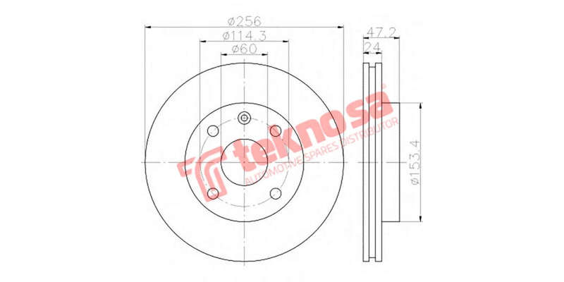 Brake Disc Chev Optra 1.6 1.8 (Front Vented)