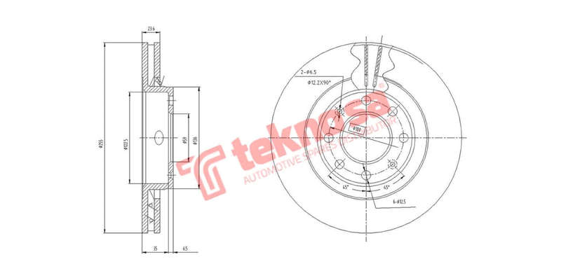 Brake Disc Chevrolet Aveo 08 Sonic (Front Vented)