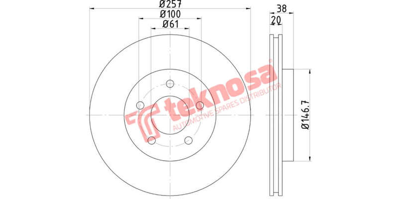Brake Disc Chrysler Neon 01 (Front Vented)