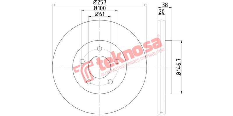 Brake Disc Chrysler Neon 01 (Front Vented)